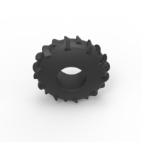 Dirt dragster rear tire at speed Scale 1:25 - Thumbnail 6