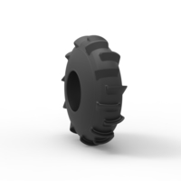 Dirt dragster rear tire at speed Scale 1:25 - Thumbnail 8