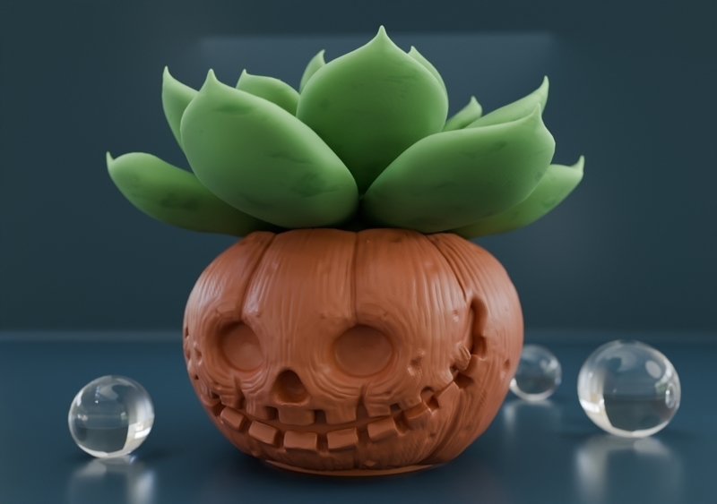Pumpkin Head Planter-Pot