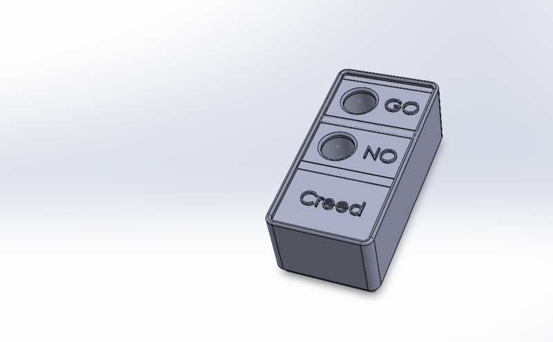 Gridfinity 2x1 Bin – Creedmoor Go/No-Go Gauge Holder