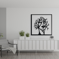 Woman Tree Face Wall Art - Thumbnail 1