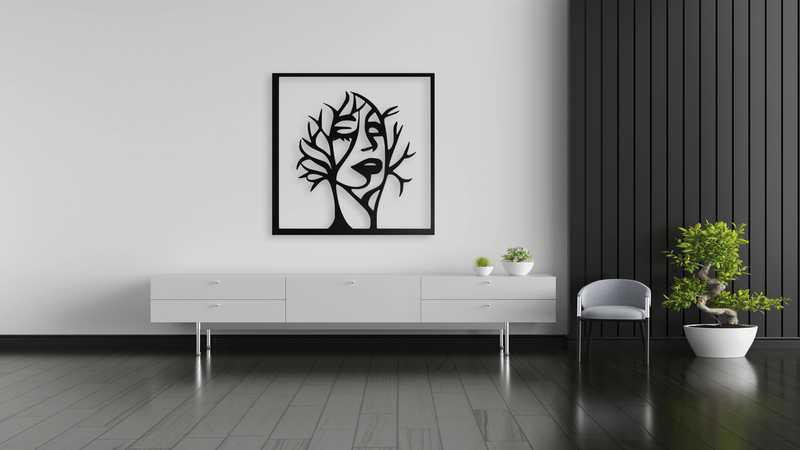 Woman Tree Face Wall Art