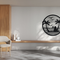 Tropical Beach Sunset Wall Art - Thumbnail 2