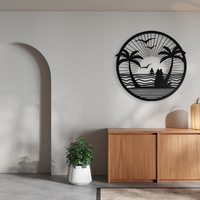 Tropical Beach Sunset Wall Art - Thumbnail 3