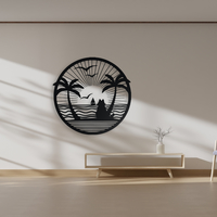 Tropical Beach Sunset Wall Art - Thumbnail 5