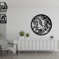 Equestrian Vine Medallion Wall Art - Thumbnail 1