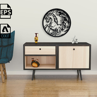 Equestrian Vine Medallion Wall Art - Thumbnail 4