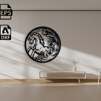 Equestrian Vine Medallion Wall Art - Thumbnail 5