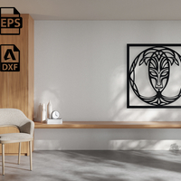 Tribal Tree Spirit Mask Wall Art - Thumbnail 2