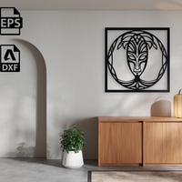 Tribal Tree Spirit Mask Wall Art - Thumbnail 3