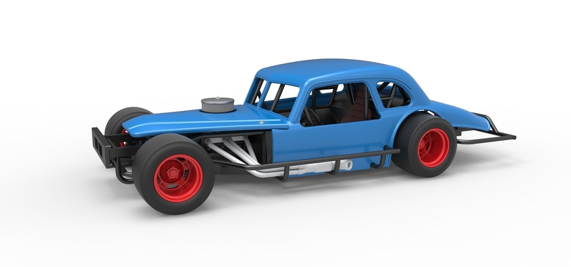 Vintage Asphalt Modified stock car V5 Scale 1:25