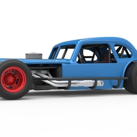 Vintage Asphalt Modified stock car V5 Scale 1:25 - Thumbnail 2