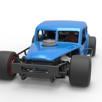 Vintage Asphalt Modified stock car V5 Scale 1:25 - Thumbnail 5