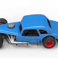 Vintage Asphalt Modified stock car V5 Scale 1:25 - Thumbnail 10