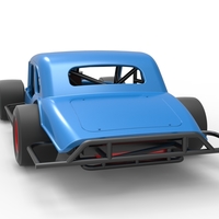 Vintage Asphalt Modified stock car V5 Scale 1:25 - Thumbnail 14