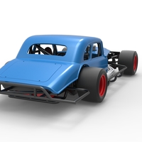 Vintage Asphalt Modified stock car V5 Scale 1:25 - Thumbnail 18