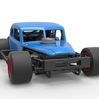 Vintage Asphalt Modified stock car V5 Scale 1:25 - Thumbnail 23