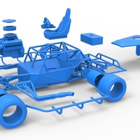 Vintage Asphalt Modified stock car V5 Scale 1:25 - Thumbnail 24