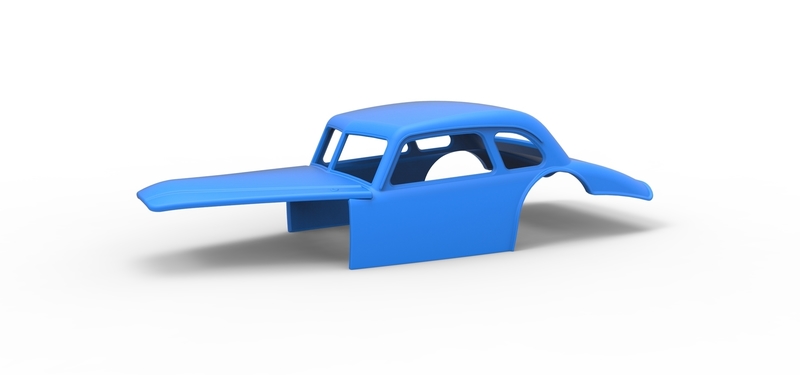 Shell of Vintage Asphalt Modified stock car V4 Scale 1:25