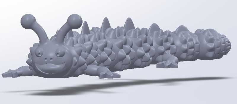 Print-in-place Articulating Creature - Pinshape