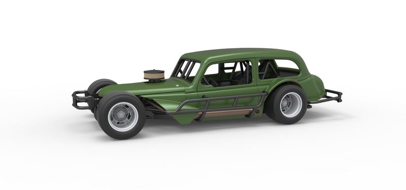 Vintage Asphalt Modified stock car V7 Scale 1:25