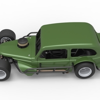 Vintage Asphalt Modified stock car V7 Scale 1:25 - Thumbnail 10