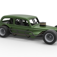 Vintage Asphalt Modified stock car V7 Scale 1:25 - Thumbnail 22