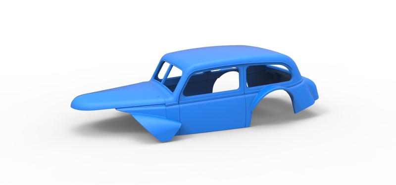 Shell of Vintage Asphalt Modified stock car V5 Scale 1:25