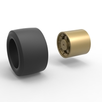 Wheel from Asphalt Modified stock car Version 4 Scale 1o 25 - Thumbnail 10