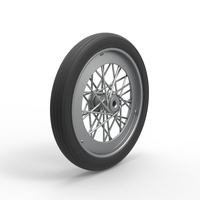 Front wire wheel of vintage dragster Version 2 Scale 1:25 - Thumbnail 2