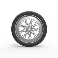 Front wire wheel of vintage dragster Version 2 Scale 1:25 - Thumbnail 5