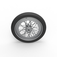 Front wire wheel of vintage dragster Version 2 Scale 1:25 - Thumbnail 6