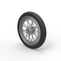 Front wire wheel of vintage dragster Version 2 Scale 1:25 - Thumbnail 7