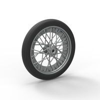 Front wire wheel of vintage dragster Version 2 Scale 1:25 - Thumbnail 8