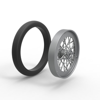 Front wire wheel of vintage dragster Version 2 Scale 1:25 - Thumbnail 9