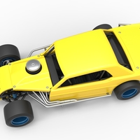 Vintage Asphalt Modified stock car V8 Scale 1:25 - Thumbnail 4