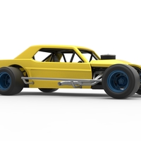 Vintage Asphalt Modified stock car V8 Scale 1:25 - Thumbnail 21