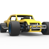 Vintage Asphalt Modified stock car V8 Scale 1:25 - Thumbnail 23