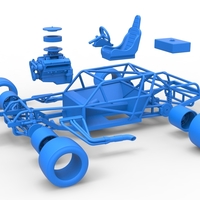 Vintage Asphalt Modified stock car Base V4 Scale 1:25 - Thumbnail 20