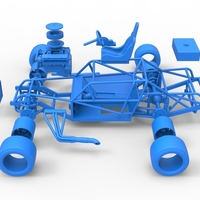 Vintage Asphalt Modified stock car Base V4 Scale 1:25 - Thumbnail 24