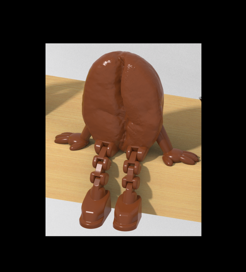 ☕ Coffee Bean Man – Fun Articulated Desk Buddy 😊