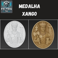Medalha Xangô - Entidade/Orixa Umbanda - Thumbnail 1