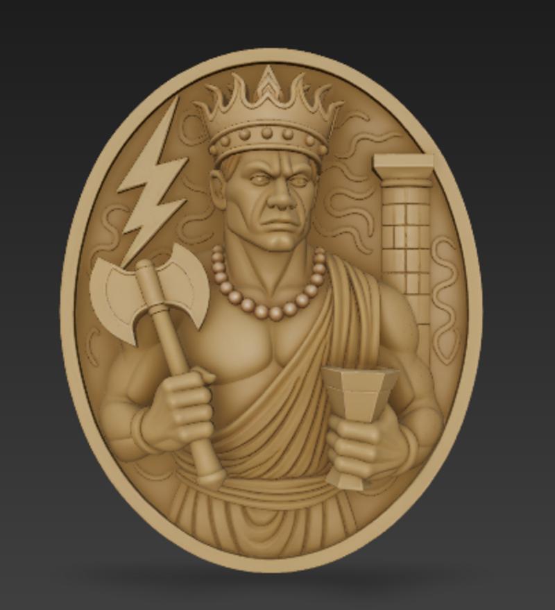 Medalha Xangô - Entidade/Orixa Umbanda