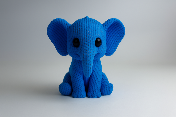 Knitted Elephant - Cute Animals