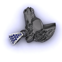 Jewelry pendant Horse 3D print model - Thumbnail 1