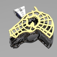 Jewelry pendant Horse 3D print model - Thumbnail 2