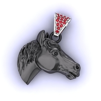 Jewelry pendant Horse 3D print model - Thumbnail 3