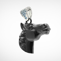 Jewelry pendant Horse 3D print model - Thumbnail 4