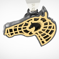 Jewelry pendant Horse 3D print model - Thumbnail 6