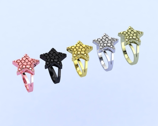 Jewelry Ring Nugget Star r2